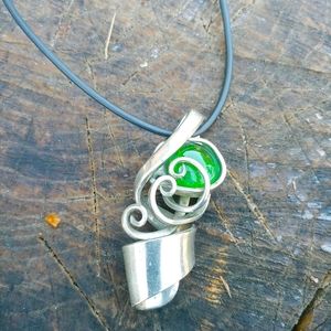 Chunky Bent Fork Necklace